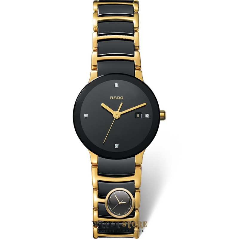 שעון ראדו לאישה משולב קרמיקה וזהב שעוני יהלומים של ראדו במבצע Rado