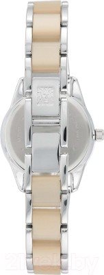 AK-3213TNSV שעון אן קליין לנשים דגם משולב כסף ברצועה מיוחדת | מלאי מוגבל כולל שנתיים אחראיות | חנות שעוני יד בראשון לציון | Anne Klein Tan Dial Ladies Watch AK/3213TNSV