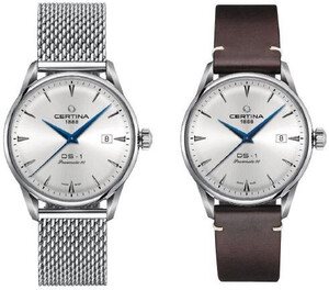 C029.807.11.031.02 שעון יד סרטינה מסדרת די אס 1 אוטומטי לגברים | מגיע כסט עם רצועת עור נוספת | חלון אחורי שקוף | 5 שנים אחריות | CERTINA DS-1 Powermatic 80 C029.807.11.031.02 · Men';s