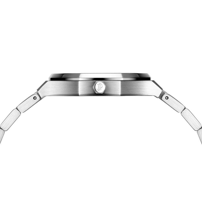 PL5401 שעון קלאסי לגברים של פיליפ לורנזו | מנגנון יפני איכותי | לוח שחור נצנצים מיוחד | רצועת פלדת אל חלד | שנתיים אחריות יבואן רישמי | PL5401 PHILIP LORENZO