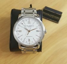 שעון באום & מרסייה יד 2 | שעון יוקרה GMT + שני שעוני זמן במצב חדש | שנה אחריות | שעונים יד שנייה במבצע