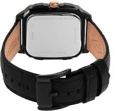 BQ2572 שעון יד פוסיל דגם מלבני סקלטון אוטומטי מיוחד | קולקציית שעונים חדשה בישראל | רצועת עור משולב רוז גולד | Inscription Automatic Black Skeleton Dial Men';s Watch BQ2572 by Fossil