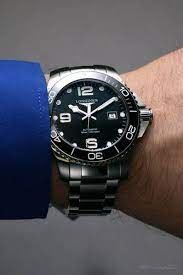 L3.782.4.56.6 שעון יד לונגין אוטומטי לגברים יד 2 במצב מצויין | לוח שחור באזל קרמי | סט מלא עם קופסא ותעודות | שנה אחריות | Longines L37824566 Steel HydroConquest 43mm