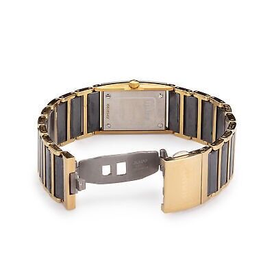 R20789752 שעון ראדו קרמיקה מיני לנשים | דגם קרמי שחור משולב זה משובץ 6 יהלומים בלוח | שעוני יוקרה לנשים של ראדו במבצע | Rado Ladies Integral R20789752 Black Ceramic Case