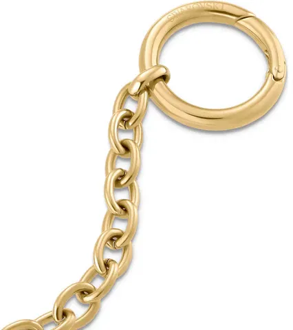 5624363 שעון סברובסקי אופנתי בעיצוב שעון כיס- שרשרת | שעון זהב בלוח שחור | מלאי מוגבל | שנתיים אחריות | Swarovski Pocket Black Gold Tone Plated Pocket Watch 5624363