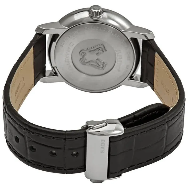 R14089185 שעון ראדו לנשים מסדרת דימאסטר | דגם ברצועת עור שחורה | שעון אלגנטי קלאסי לאישה | שנתיים אחריות | מלאי מוגבל | Rado R14089185 DiaMaster Quartz Watch