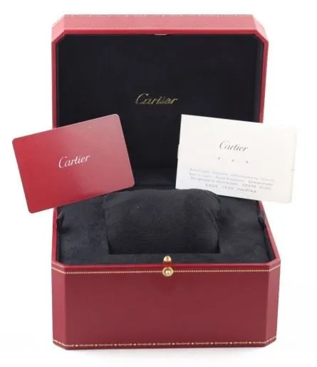 WSSA0085 שעון קרטייה סנטוס דומונד סטיל דגם יוניסקס מידה לארג | רצועת עור כחולה | סט מלא כולל 4 שנים אחריות | שעון כמו חדש במחיר יד 2 | Cartier Santos Dumont Large Steel Strap Watch, ref WSSA0085