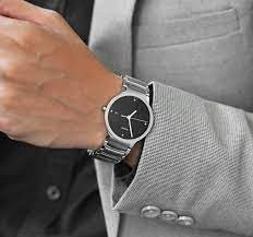 R-09273071 שעון ראדו סנטריקס יד 2 דגם לגבר 4 יהלומים | לוח שחור עם תאריכון רצועת פלדת אל חלד | Rado Centrix Jubile Black Diamond Dial Men';s Watch R30927713