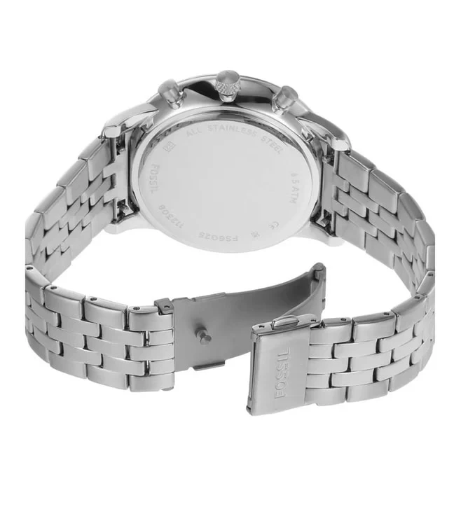 FS6025 שעון קלאסי לגברים של פוסיל | דגם חדש בלוח כחול ספרות מרשים | מלאי מוגבל עם שנתיים אחריות | Fossil Neutra Round Dial Men Watches - FS6025