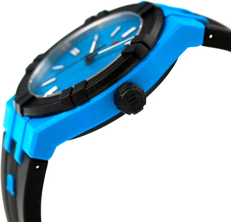 AI2008-80080- 300-0 שעון מוריס לקרואה שחור כחול מסדרת אייקון טייד | זכוכית ספיר | שווצרי לגברים | מלאי מוגבל | שנתיים אחריות | Maurice Lacroix Aikon Quartz Watch | AI2008-80080-300-0