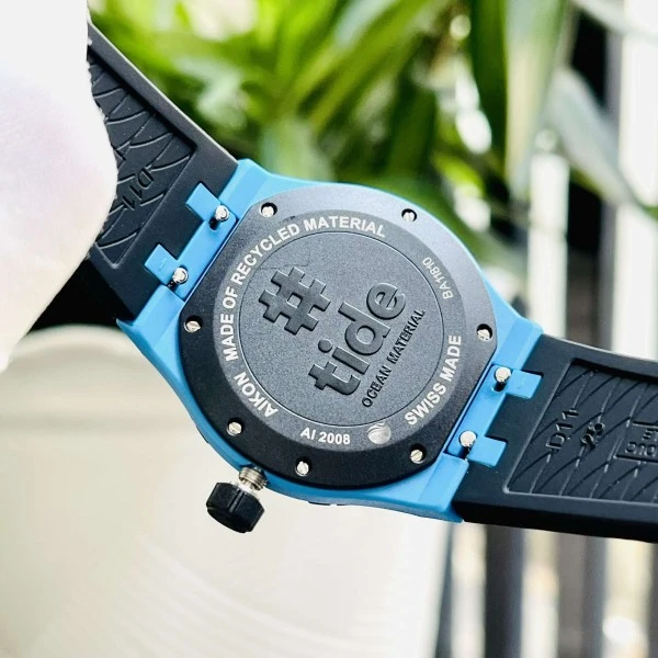 AI2008-80080- 300-0 שעון מוריס לקרואה שחור כחול מסדרת אייקון טייד | זכוכית ספיר | שווצרי לגברים | מלאי מוגבל | שנתיים אחריות | Maurice Lacroix Aikon Quartz Watch | AI2008-80080-300-0