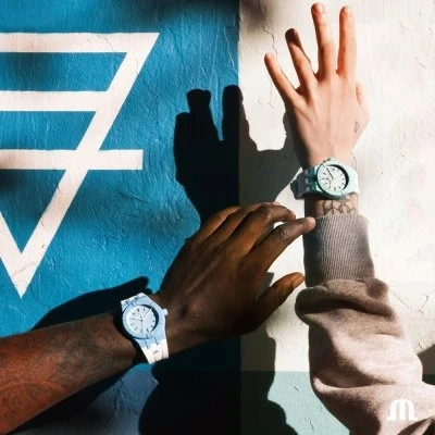 AI2008-AAAA1-3A0-0 שעון מרשים של מוריס לקרואה לוח טיפני משובץ יהלומים | רצועת ספורט ממותגת | זכוכית ספיר - שנתיים אחריות | Maurice Lacroix AIKON AI2008-AAAA1-3A0-0 Aikon #tide