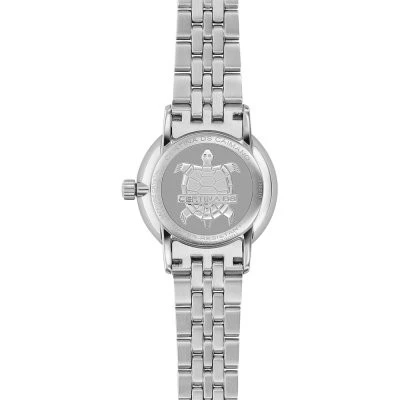 C035.210.11.037.00 שעון סרטינה לאישה מסדרת אורבן קיימנו | לוח כסוף שעון מיני שווצרי עמיד למים | עם 5 שנות אחריות | Certina Ladies Watch C0352101103700