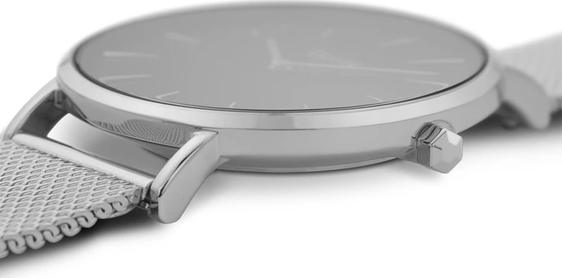 CW0101201004 שעון אופנתי קלאסי ואלגנטי לנשים של קלוז'; | דגם ברצועת רשת כסופה עם לוח שחור | שנתיים אחריות יבואן רשמי | מלאי מוגבל | Cluse Boho Chic 38mm Steel Black Mesh CW0101201004