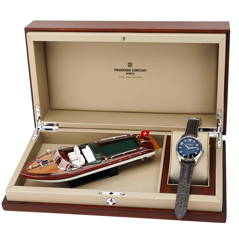 FC-303RMB5B6 שעון יוקרה של פרדריק קונסטנט מהדורה מוגבלת לגברים | מנגון אוטומטי בלוח מיוחד עם רצועת עור | קופסא מיוחדת ושנתיים אחריות | Frederique Constant Runabout FC-303RMB5B6