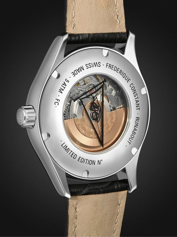 FC-303RMB5B6 שעון יוקרה של פרדריק קונסטנט מהדורה מוגבלת לגברים | מנגון אוטומטי בלוח מיוחד עם רצועת עור | קופסא מיוחדת ושנתיים אחריות | Frederique Constant Runabout FC-303RMB5B6