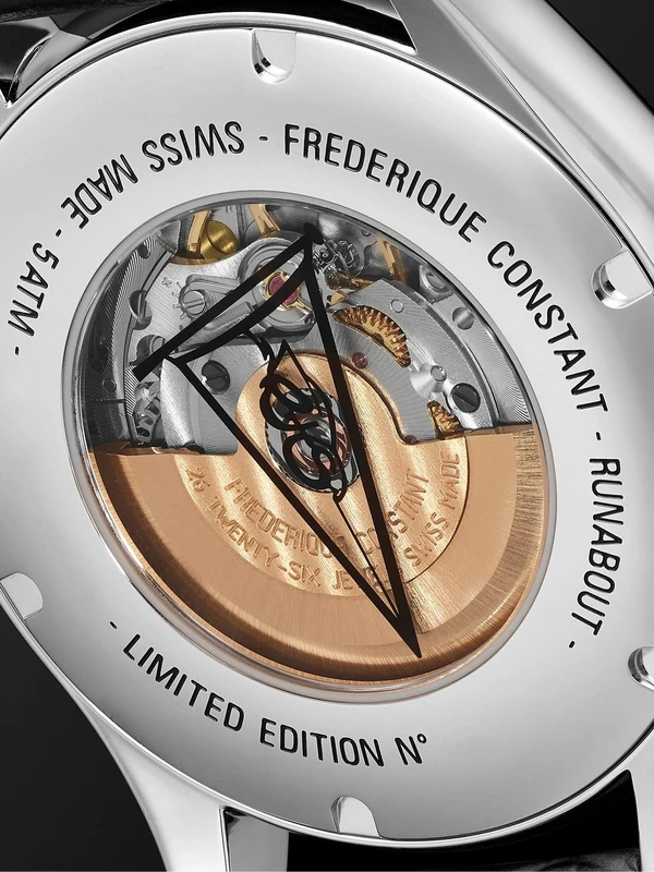 FC-303RMB5B6 שעון יוקרה של פרדריק קונסטנט מהדורה מוגבלת לגברים | מנגון אוטומטי בלוח מיוחד עם רצועת עור | קופסא מיוחדת ושנתיים אחריות | Frederique Constant Runabout FC-303RMB5B6