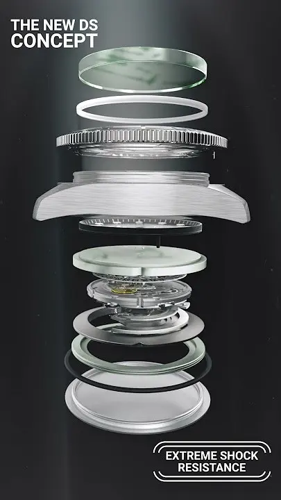 C047.452.11.081.01 שעון סרטינה חדש מסדרת DS-X | דגם משולב באזל אדום עם מצפן | GMT כולל 5 שנים אחריות | Certina DS-X GMT 41mm Mens Watch C0474521108101