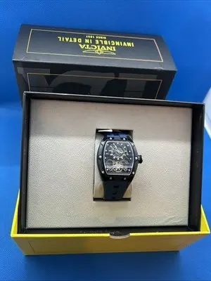 49036שעון יד אינווקטה אוטומטי סקלטון לגברים| דגם חדש ברצועת ספורט כחולה | קייס שחור כולל שנתיים אחירות | מלאי מוגבל | Invicta S1 Rally Automatic Blue Dial Men';s Watch 49036