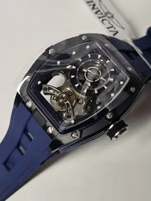 49036שעון יד אינווקטה אוטומטי סקלטון לגברים| דגם חדש ברצועת ספורט כחולה | קייס שחור כולל שנתיים אחירות | מלאי מוגבל | Invicta S1 Rally Automatic Blue Dial Men';s Watch 49036