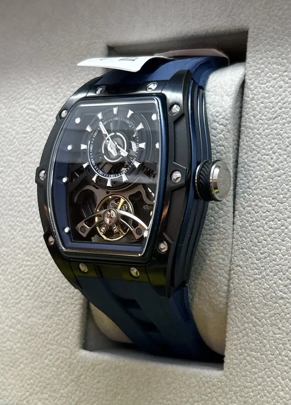 49036שעון יד אינווקטה אוטומטי סקלטון לגברים| דגם חדש ברצועת ספורט כחולה | קייס שחור כולל שנתיים אחירות | מלאי מוגבל | Invicta S1 Rally Automatic Blue Dial Men';s Watch 49036