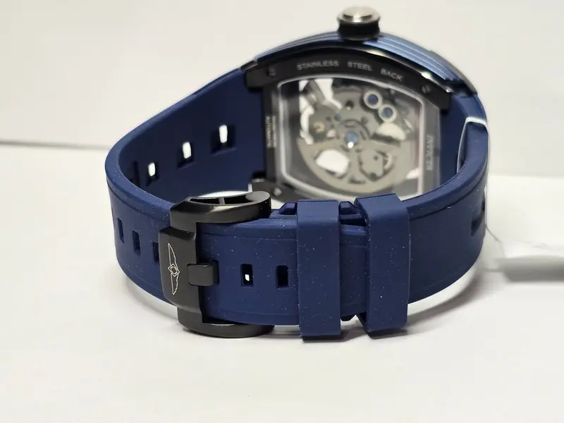 49036שעון יד אינווקטה אוטומטי סקלטון לגברים| דגם חדש ברצועת ספורט כחולה | קייס שחור כולל שנתיים אחירות | מלאי מוגבל | Invicta S1 Rally Automatic Blue Dial Men';s Watch 49036