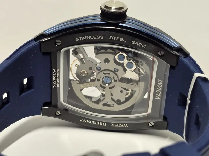 49036שעון יד אינווקטה אוטומטי סקלטון לגברים| דגם חדש ברצועת ספורט כחולה | קייס שחור כולל שנתיים אחירות | מלאי מוגבל | Invicta S1 Rally Automatic Blue Dial Men';s Watch 49036