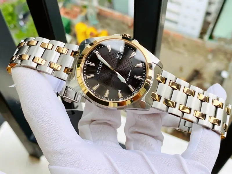 BM7536-53X שעון חדש של סיטיזן לגברים | דגם אקו דרייב סולארי ברצועת פלדה משולבת זהב רוז | לוח חום מיוחד | שנתיים אחריות | Peyten Brown Dial Stainless Steel Bracelet BM7536-53X