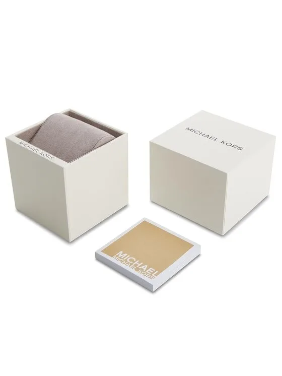 MK4910 שעון מייקל קורס יבואן רשמי | דגם חדש לאישב משולב זהב בלוח פנינה רומי | באזל משובץ זרקונים כולל שנתיים אחריות פלאנטי טיים | Michael Kors Sage Quartz Ladies Watch MK4910