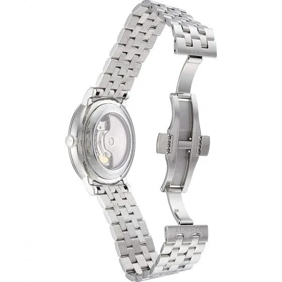 T122.407.11.031.00 שעון טיסו לגבר פאוורמטיק 80 | לוח כסוף עם תאריך | דגם קלאסי אלגנטי עם גב אחורי שקוף | מלאי מוגבל |Tissot T-Classic 40mm Mens Watch T1224071103100