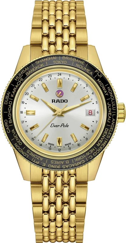 R-61933501 | R32193018 שעון ראדו במהדורה מוגבלת | דגם עם 2 רצועות להחלפה מהירה | מנגנון מכני וורלד טיימר | 100 מטר | 5 שנים אחריות יבואן רשמי | Rado Captain Cook Over-pole Limited Edition R32193018