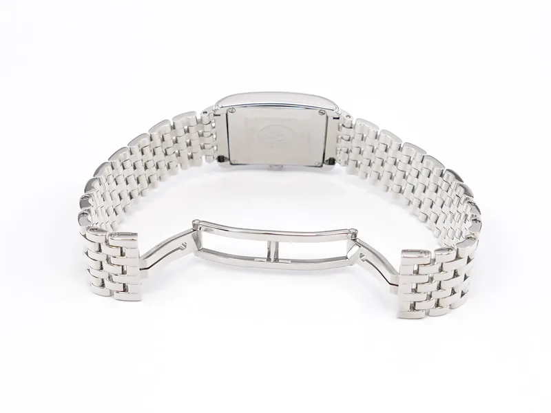 5873/1 שעון יוקרתי מלבני לאישה של ריימונד ווייל יד 2 | דגם כסוף משובץ 52 יהלומים לבנים ( אפטר ) כולל אחריות קופסא וכרטיס | שעוני יוקרה שווצריים יד שנייה לנשים | Raymond Weil Classic 5873/1 DIAMONDS