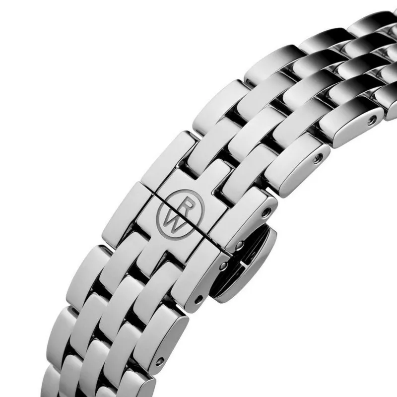 5985-ST-97081 שעון יוקרה לאישה של ריימונד ווייל שוויץ | אחריות יבואן רשמי | לוח פנינה משובץ 11 יהלומים | שעון אלגנטי קלאסי | Toccata Ladies White Mother-of-Pearl Diamond 5985-ST-97081