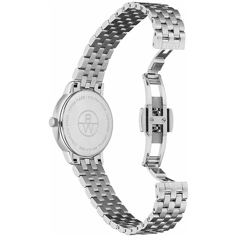 5985-ST-97081 שעון יוקרה לאישה של ריימונד ווייל שוויץ | אחריות יבואן רשמי | לוח פנינה משובץ 11 יהלומים | שעון אלגנטי קלאסי | Toccata Ladies White Mother-of-Pearl Diamond 5985-ST-97081