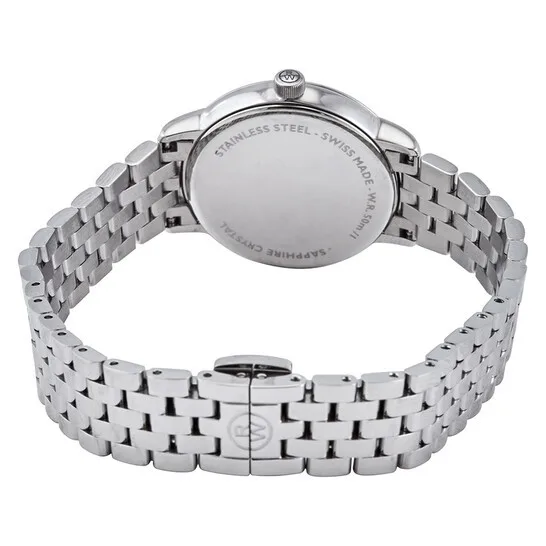 5985-ST-97081 שעון יוקרה לאישה של ריימונד ווייל שוויץ | אחריות יבואן רשמי | לוח פנינה משובץ 11 יהלומים | שעון אלגנטי קלאסי | Toccata Ladies White Mother-of-Pearl Diamond 5985-ST-97081