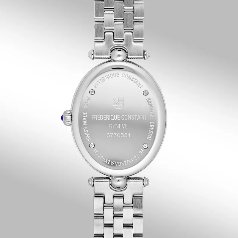 FC- 200KMPW2V6B שעון מיוחד לאישה של פרדריק קונסטנט שווייץ | דגם אובלי בלוח מאד מיוחד פנינה ירוק רומי | מלאי מוגבל | שנתיים אחריות יבואן רשמי | Classics Art Deco Oval FC-200MPW2V6B