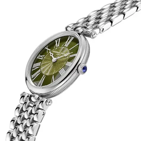 FC- 200KMPW2V6B שעון מיוחד לאישה של פרדריק קונסטנט שווייץ | דגם אובלי בלוח מאד מיוחד פנינה ירוק רומי | מלאי מוגבל | שנתיים אחריות יבואן רשמי | Classics Art Deco Oval FC-200MPW2V6B