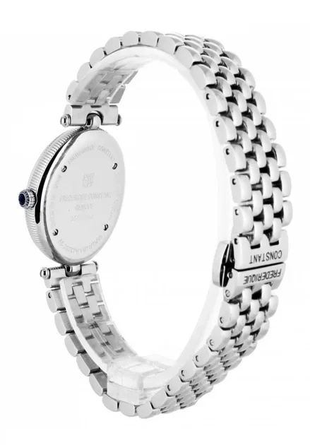 FC-200MPN2V6B שעון יוקרה לנשים של פרדריק קונסטנט | דגם אובלי בלוח פנינה כחול רומי | אבן ספיר בכתר | שעון מיוחד מלאי מוגבל | שנתיים אחריות יבואן רשמי בישראל | FREDERIQUE CONSTANT Art Deco 200MPN2V6B