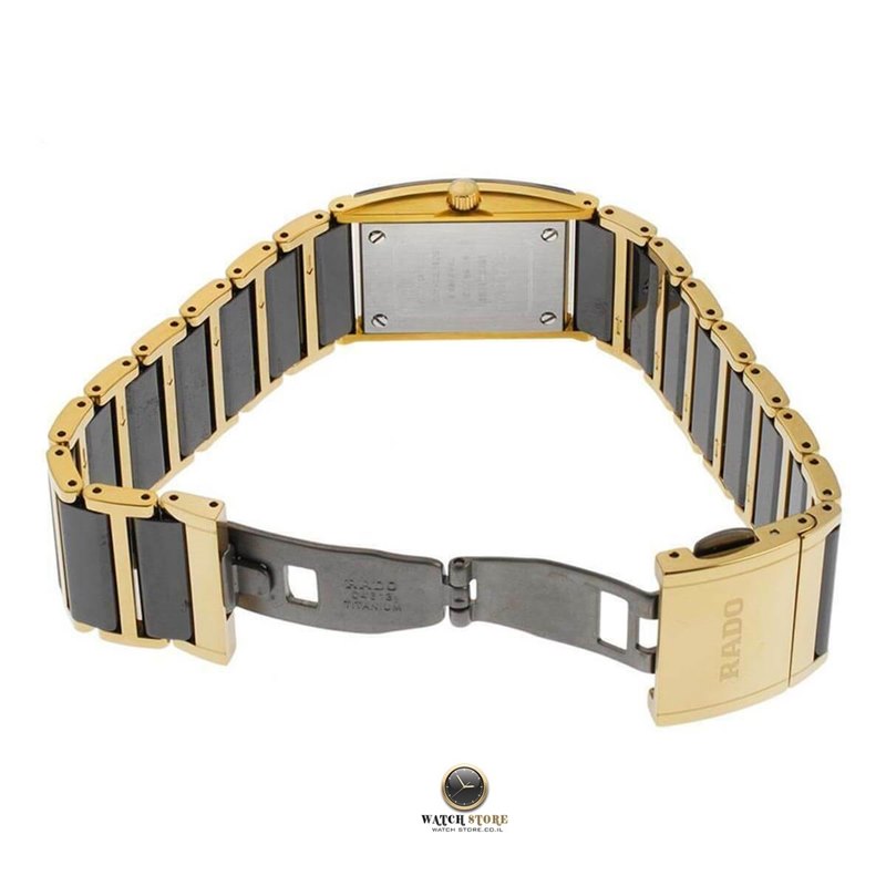 R20789752 שעון ראדו קרמיקה מיני לנשים | דגם קרמי שחור משולב זה משובץ 6 יהלומים בלוח | שעוני יוקרה לנשים של ראדו במבצע | Rado Ladies Integral R20789752 Black Ceramic Case