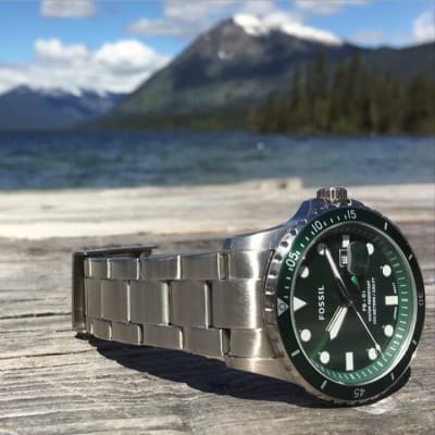 fossil watch green dial