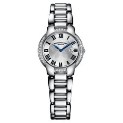 שעון ריימונד וויל משובץ יהלומים לנשים במחיר הזול בישראל | שעון יקרה לאישה כולל שנתיים אחריות - דגמים מיוחדים מלאי מוגבל | Raymond Weil - Jasmine Silver Dial - Diamond 5229-STS-01970