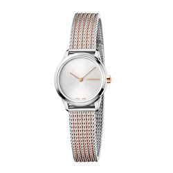 K3M23B26 שעון קלווין קליין מיני לנשים | רצועת רשת משולבת זהב רוז | קולקציית שעונים חדשה בישראל | שנתיים אחריות | Calvin Klein Minimal Women's Watch K3M232B26