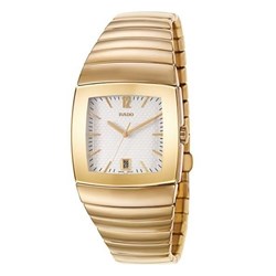 R13773102 ראדו XL זהב מסדרת סינטרה היוקרתית | דגם מיוחד בלוח לבן קשקשים | שעוני יוקרה מקרמיקה לגברים | מלאי מוגבל | שנתיים אחריות | Rado Sintra Men's Quartz Watch R13773102