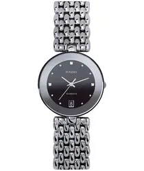 R48792153 ראדו פלורנס יד 2 לאישה | דגם גדול 35 מ''מ לוח שחור | שמור מאד כולל כל הכרטיסים וקופסא | Flourence Black Dial Stainless Steel Ladies Watch R48792153 by Rado