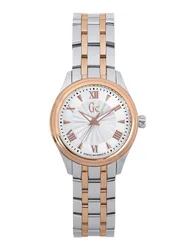 Y03002L1 שעון GC שווצרי אופנתי איכות לאישה | דגם משולב זהב רוז בלוח רומי מהמם | זכוכית ספיר קריסטל כולל שנתיים אחריות יבואן רשמי מלאי מוגבל | Gc Smart Class Rose Gold Women's SWISS Watch Y03002l1