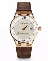 512-1113RR-MOP-PT שעון לוקמן לאישה ברצועת עור חומה | שעון יוקרה שווצרי במחיר מטורף | מלאי מוגבל | לוח פנינה לבן |שנתיים אחריות יבואן רשמי | Montecristo Lady Movement Three Hands Quartz 512-1113RR-MOP-