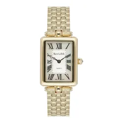 MLB.616.211 שעון מלבני אופנתי זהב עם מנגנון שווצרי וזכוכית ספיר | מרי לאבל מונקו לאישה | Marie La Belle Watch – luxury women’s timepiece with classic European design MLB.616.211