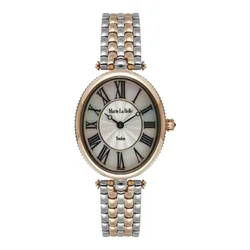 MLB.615.411 שעון לנשים משולב זהב רוז של מרי לאבל | שעון אובלי רומי בלוח פנינה | מנגנון שווצרי כולל שנתיים אחריות | Marie La Belle Watch with elegant dial, premium materials MLB.615.411