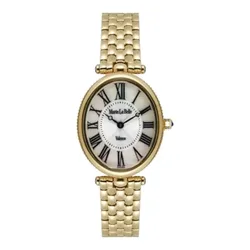 MLB.615.211 שעון אופנתי יוקרתי שווצרי של מרי לאבל מונקו | דגם זהב אובלי בלוח פנינה רומי | זכוכית ספיר | שנתיים אחריות | Marie La Belle Watch – elegant women’s watch with timeless luxury MLB.615.211