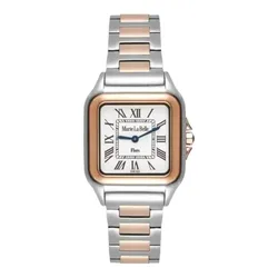 MLB.610.411 שען רוז גולד מרובע של מרי לה בל לאישה | דגם אלגנטי קלאסי יוקרתי עם מנגנון שווצרי וזכוכית ספיר | שנתיים אחריות | Marie La Belle Watch with elegant dial, premium materials luxury MLB.610.41